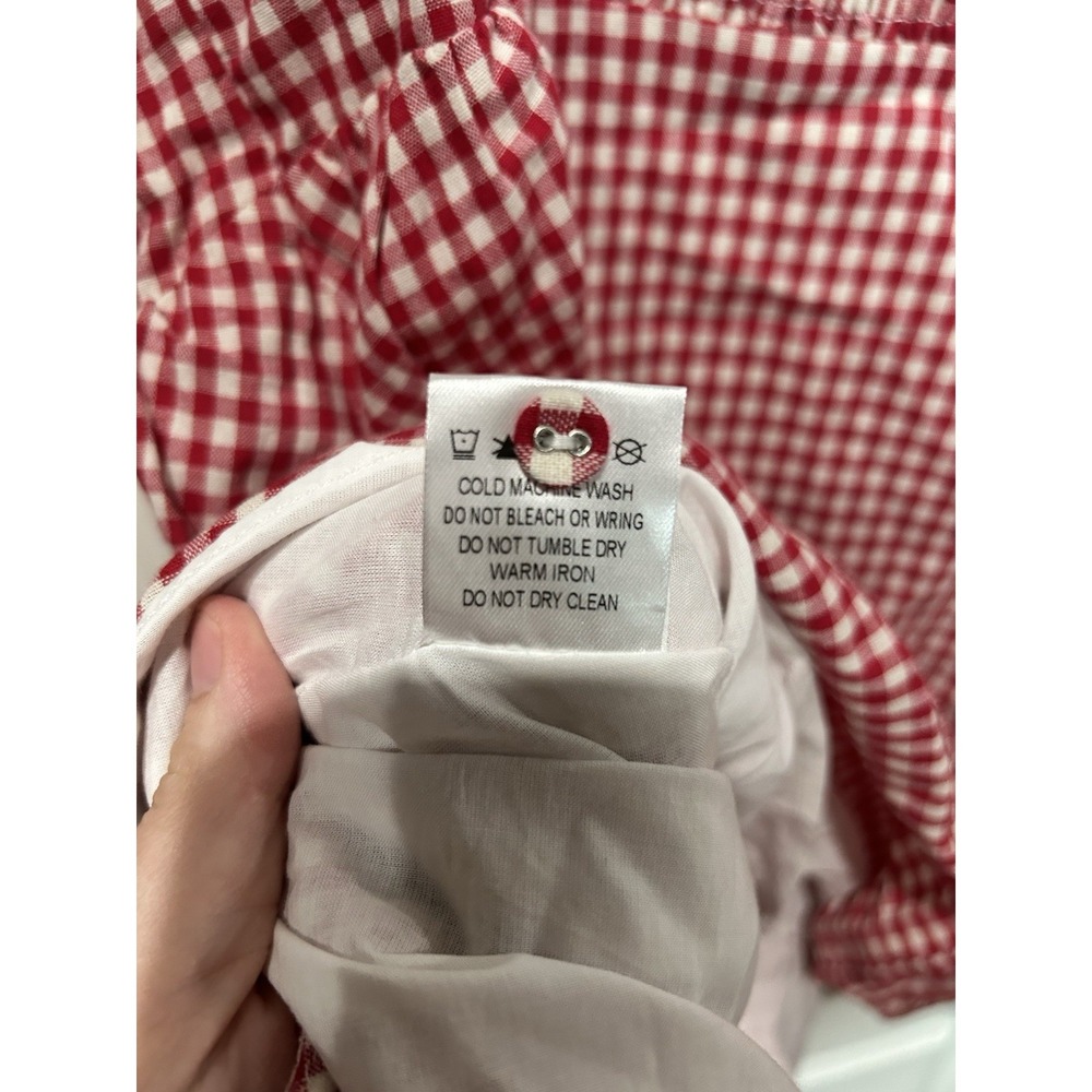 princess polly Toulouse Red Gingham Sleeveless Minidress Sz 6 Americana Bbq - Picture 10 of 11